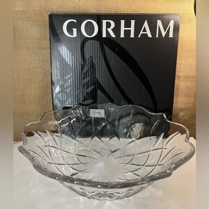 Vintage Gorham Lady Anne 12 Inch Crystal Round Bowl New